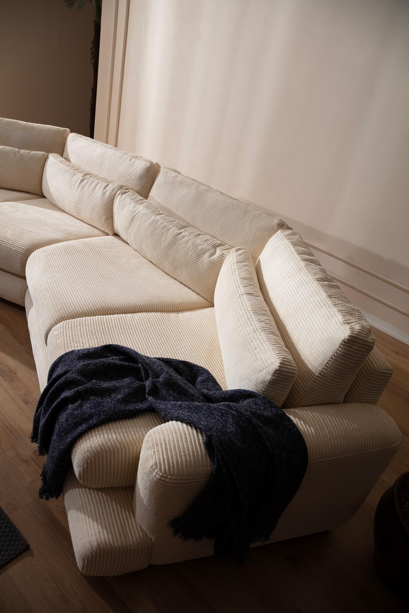River 4-seater corner sofa Right Beige 3