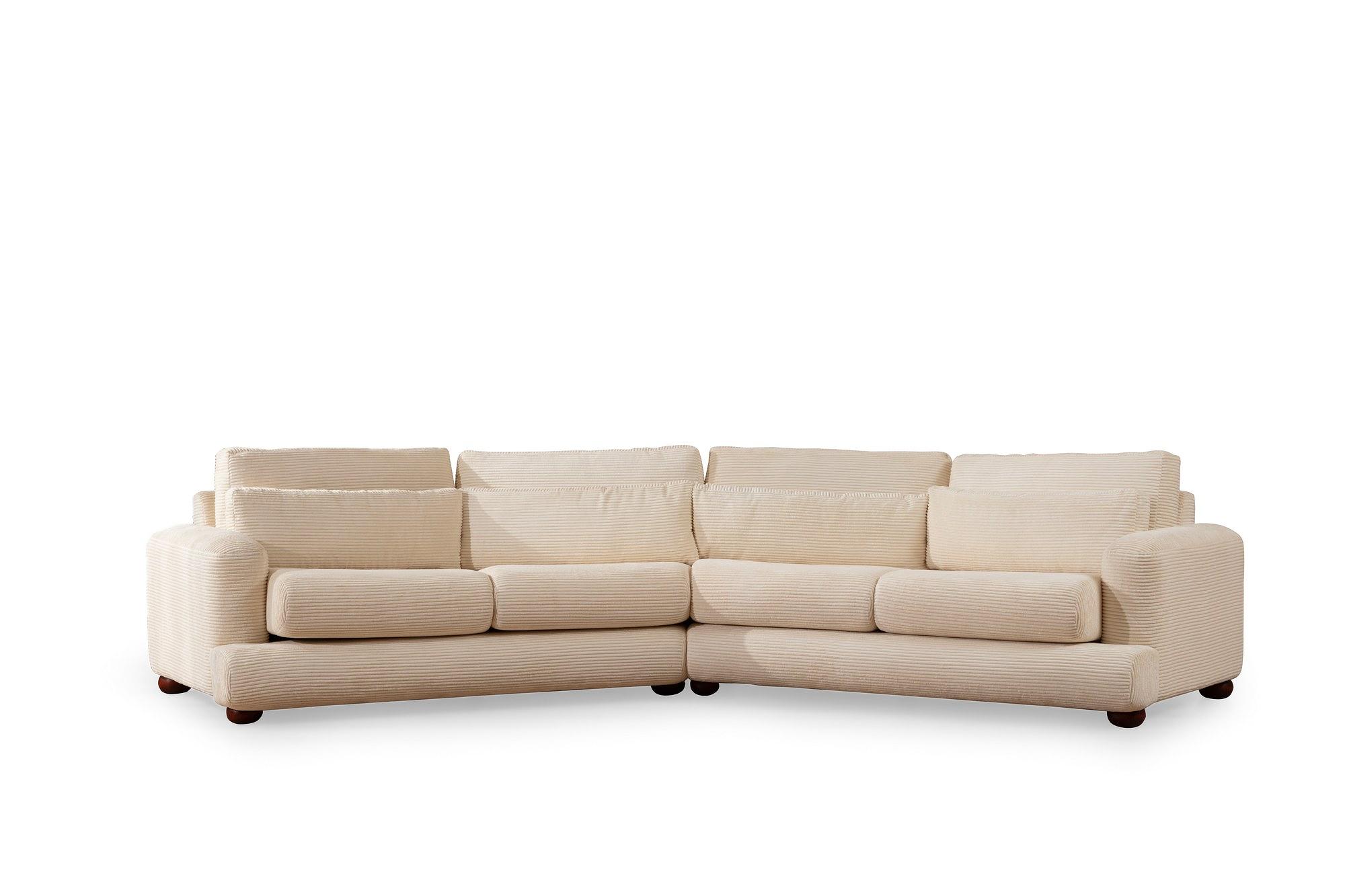 River 4-seater corner sofa Right Beige 5