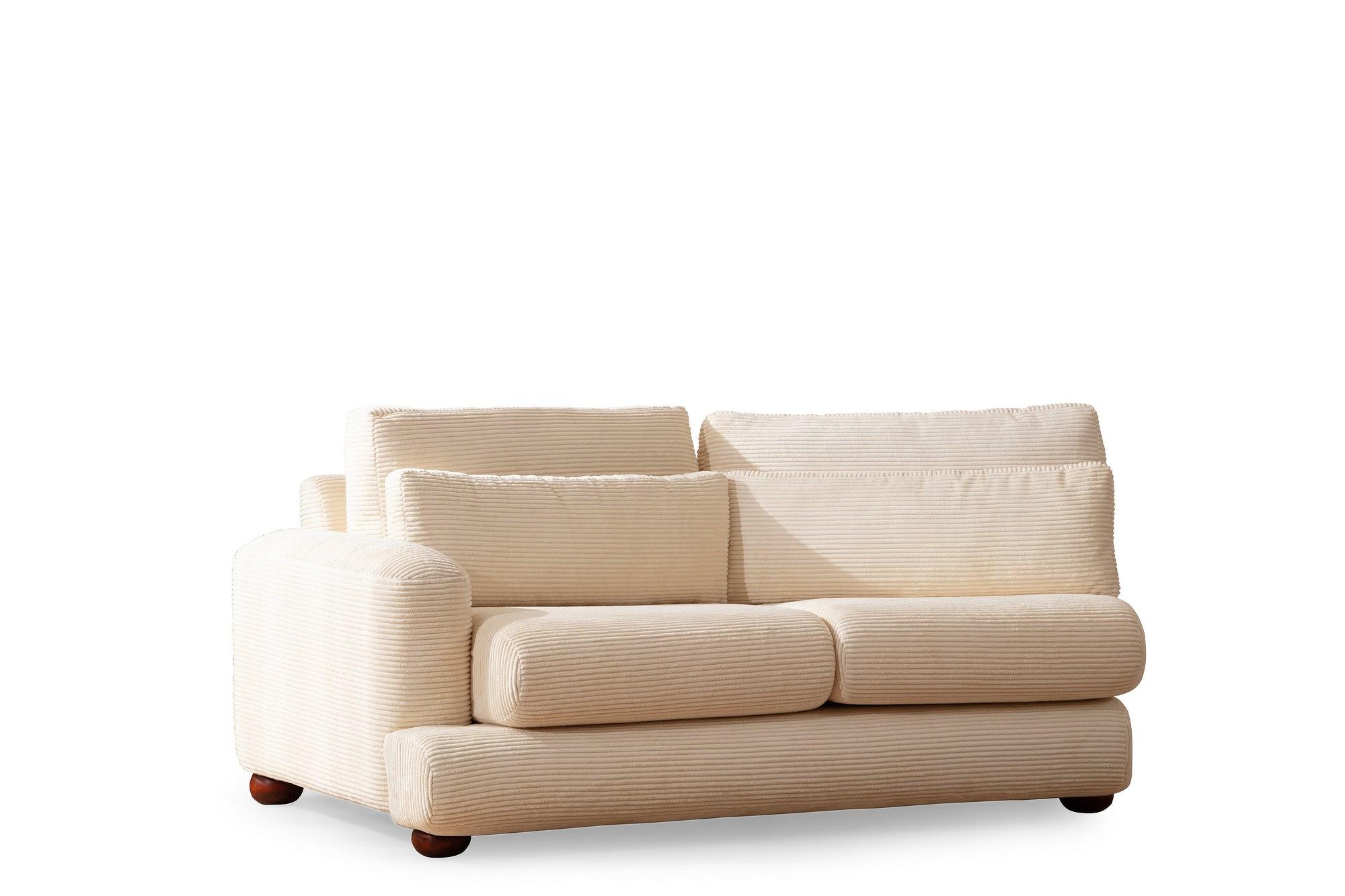 River 4-Sitzer Ecksofa Rechts Beige 6