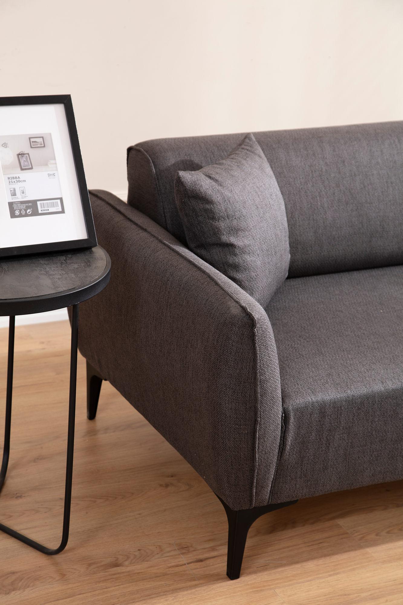 Belissimo 2-seater sofa dark grey 2