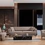 Hamlet 3-seater sofa bed light brown 1
