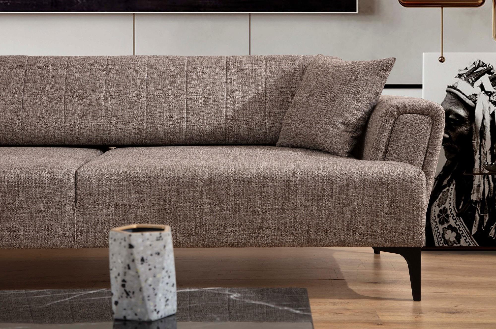 Hamlet 3-seater sofa bed light brown 3