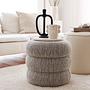 Boum Pouf Teddy Fabric Gray 0