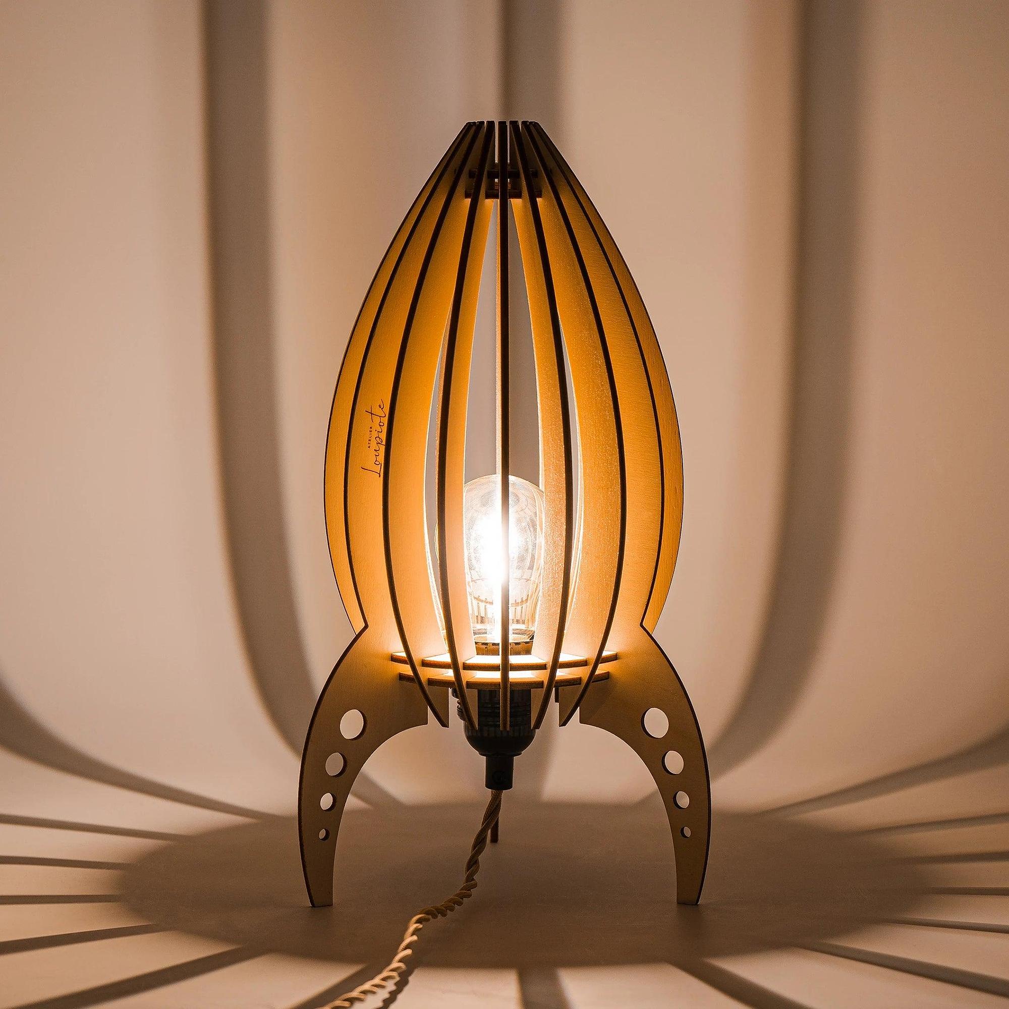 Ariane Baladeuse Tischlampe Holz 19cm 3