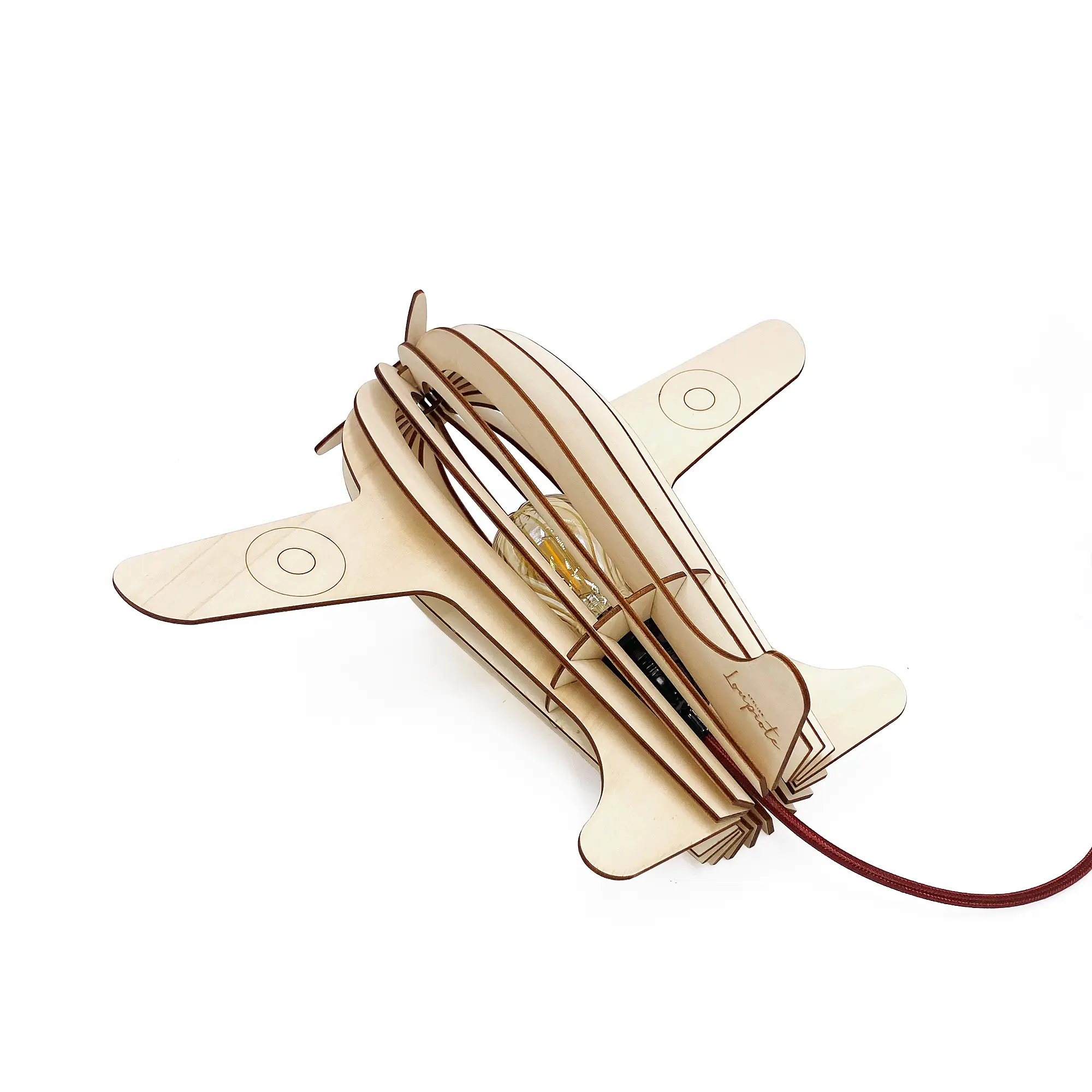 Antoine Baladeuse Tischlampe Flugzeug Holz 2