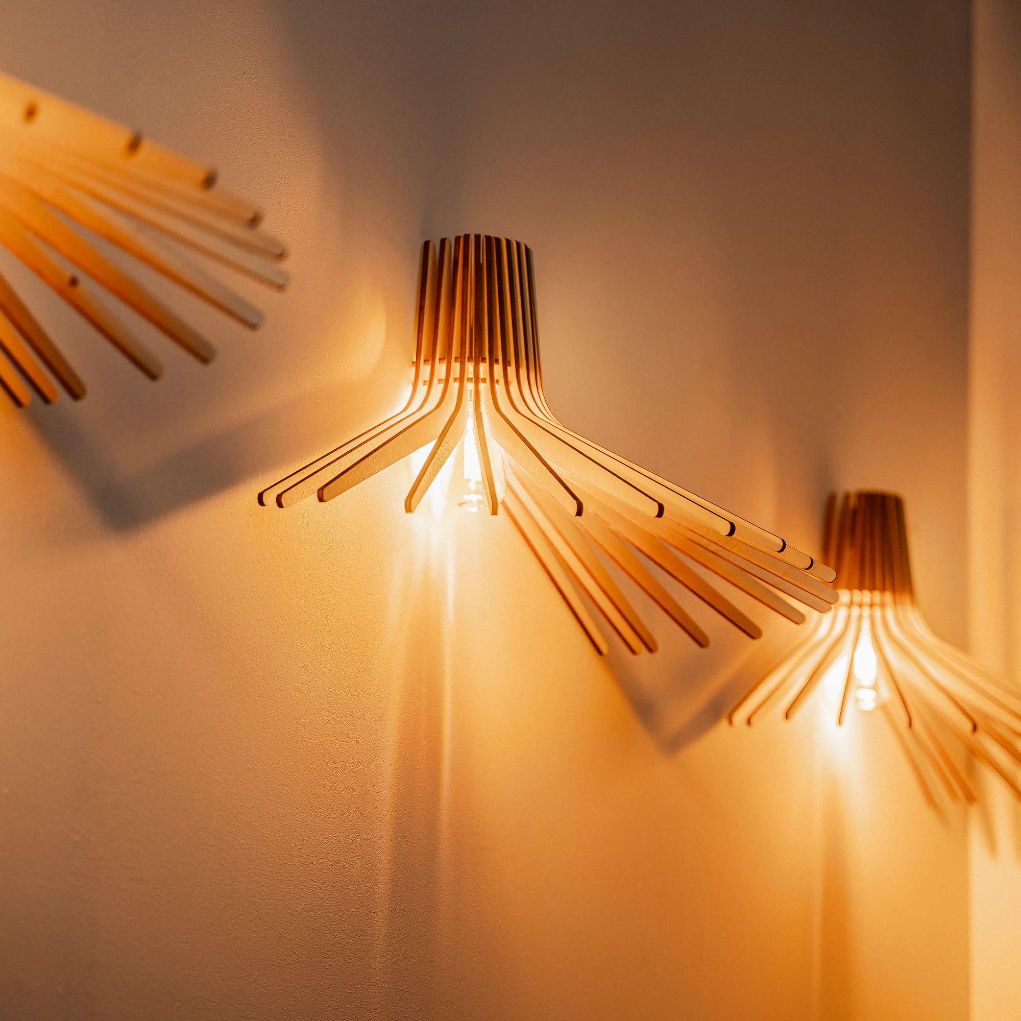 Azur Wandlampe Holz 0