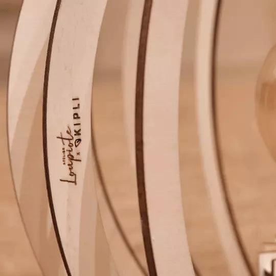 OYA Tischlampe Holz Weiß 35cm 1