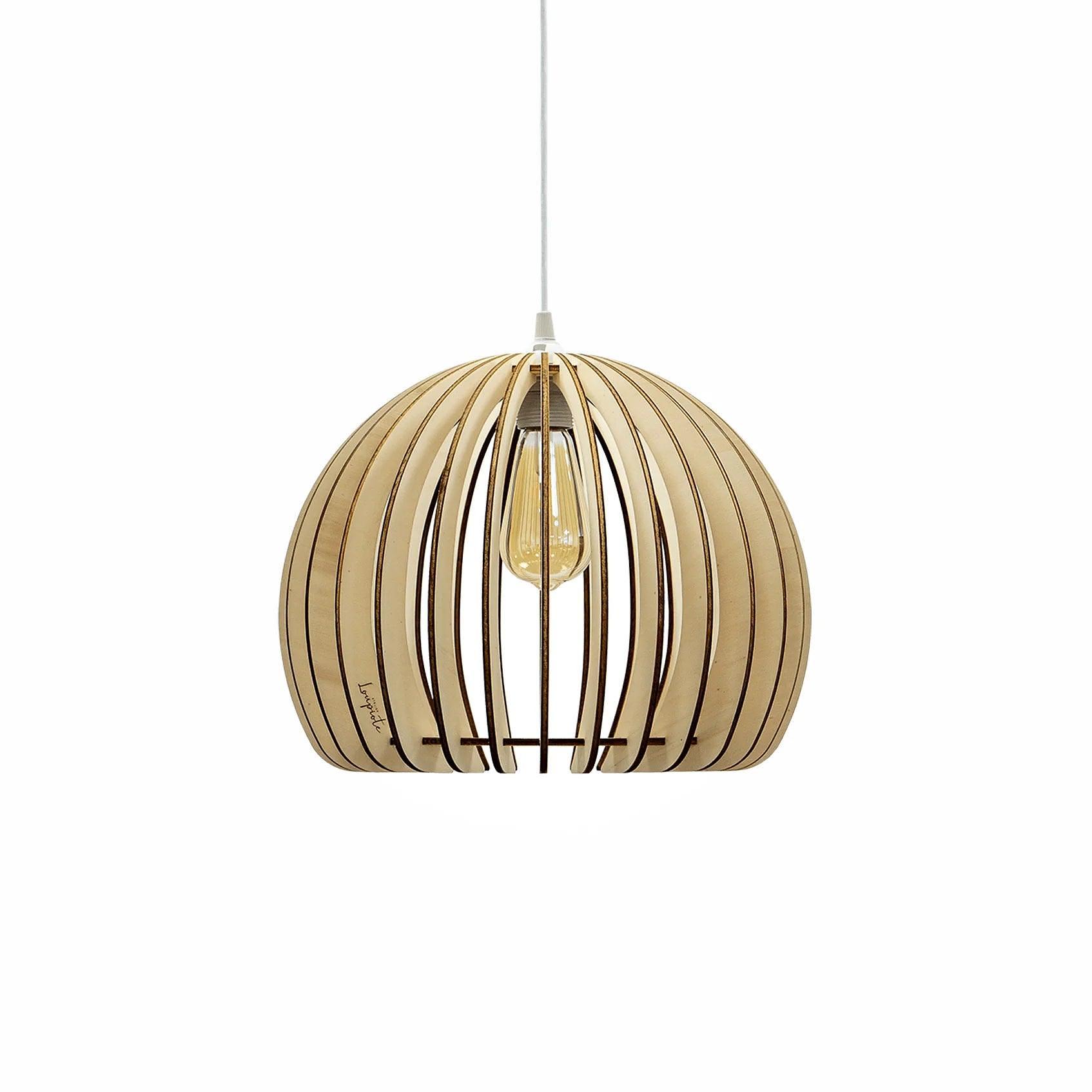 Atlas Pendelleuchte Holz 35cm 4