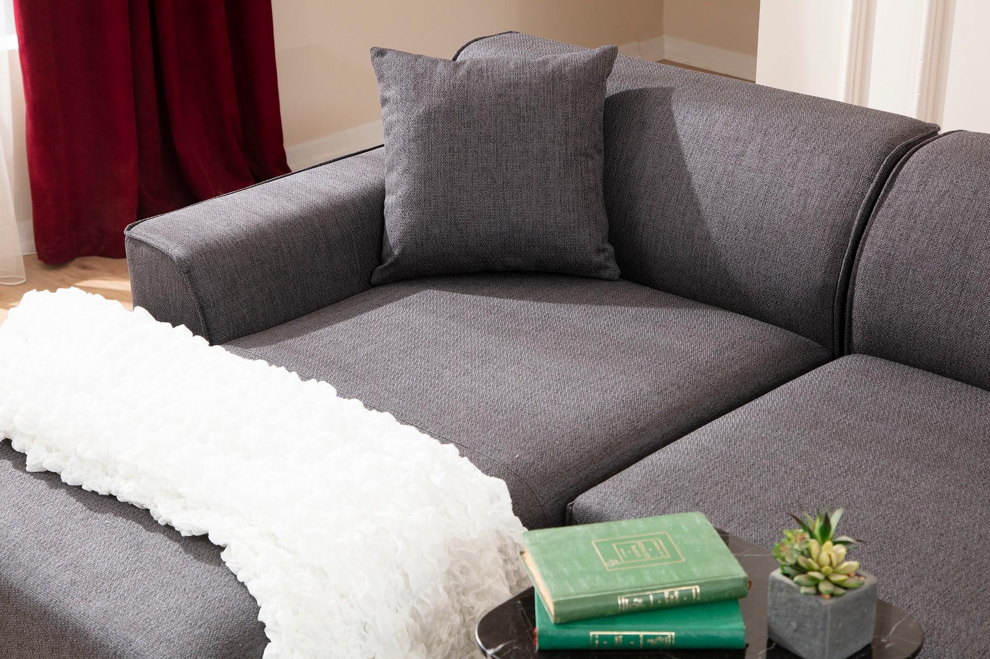 Petra L Corner sofa Anthracite 2