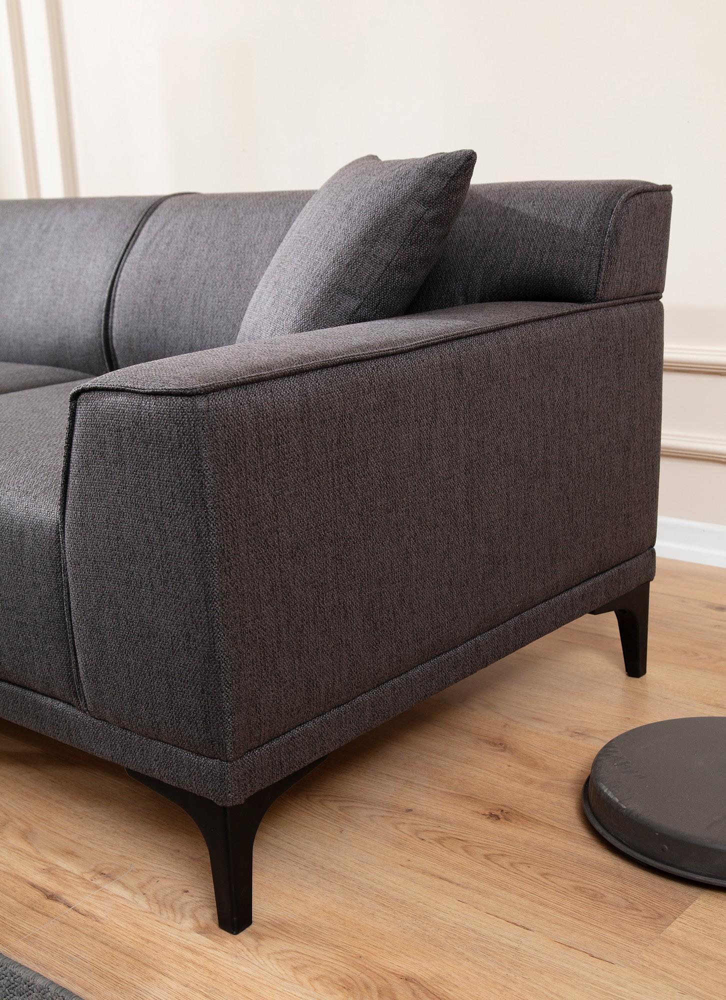 Petra L Corner sofa Anthracite 4