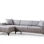 Petra L Corner Sofa Light Grey 0