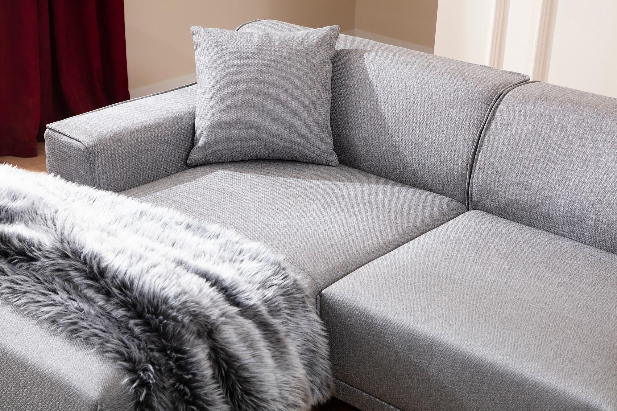 Petra L Corner Sofa Light Grey 2
