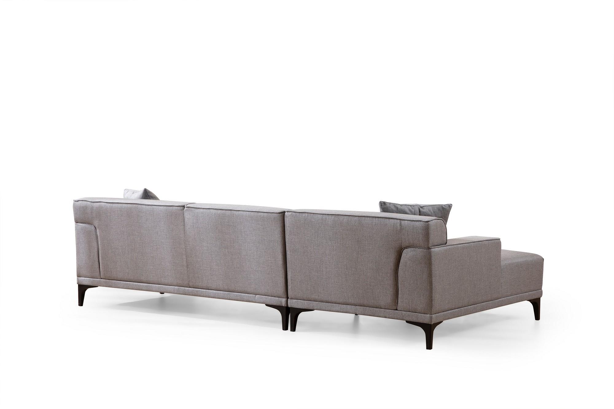 Petra L Corner Sofa Light Grey 6