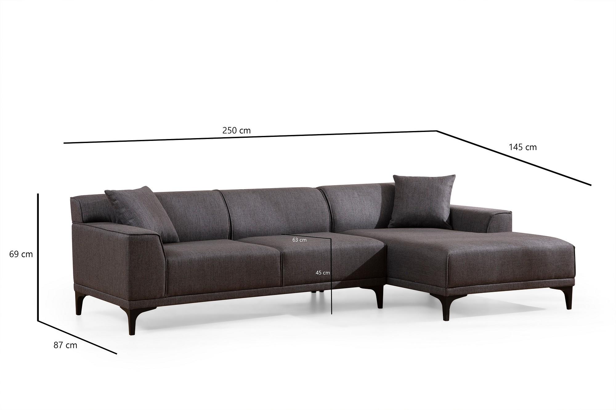 Petra R Ecksofa Anthrazit 8