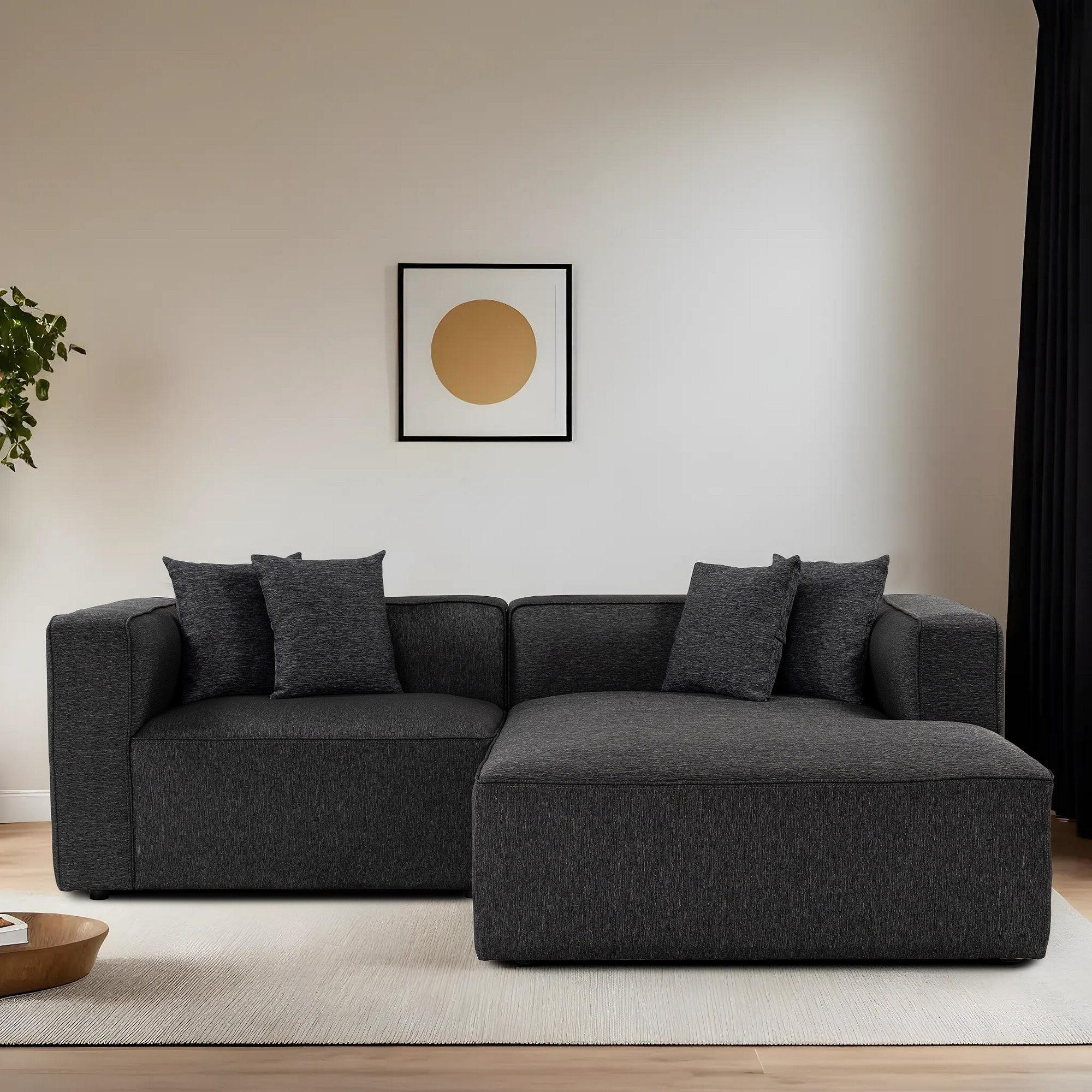 Mora Ecksofa Rechts Anthrazit 1