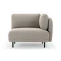 Set Ellis Sofa mit Récamiere + Hocker Beige 4