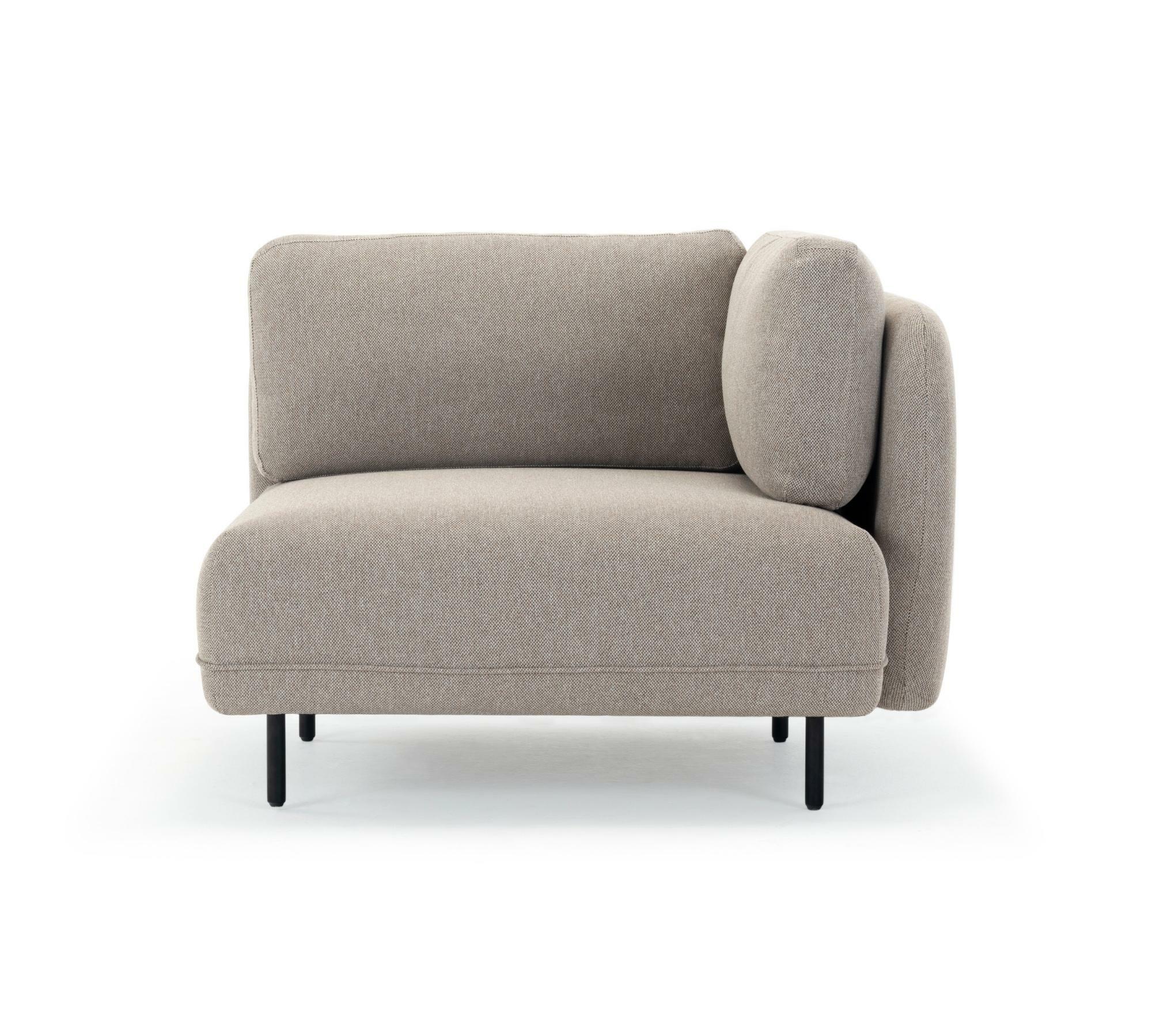 Set Ellis Sofa mit Récamiere + Hocker Beige 4