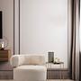 River Round Armchair White 2