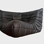2x Togo Corner Sofa Leather Brown 0