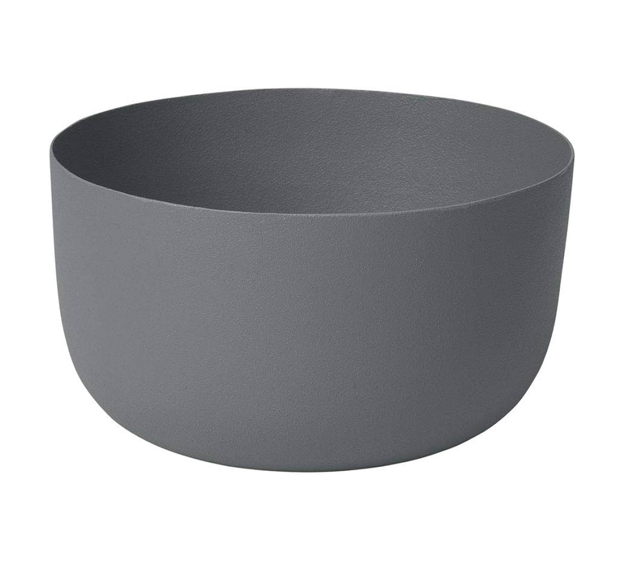 Reo Schale Pulverbeschichteter Stahl L ⌀ 15 cm Pewter 66045 0