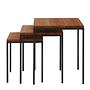 Cube 3er Tisch Set Beistelltisch Couchtisch Buchenholz 0