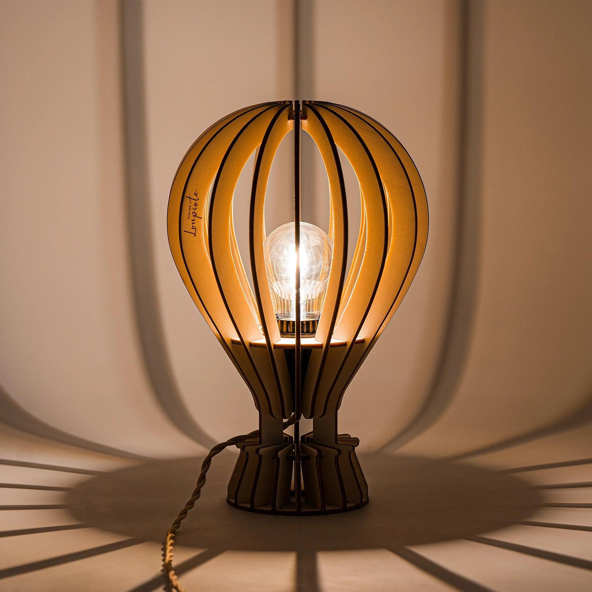 Archimède Baladeuse Tischlampe Holz 3