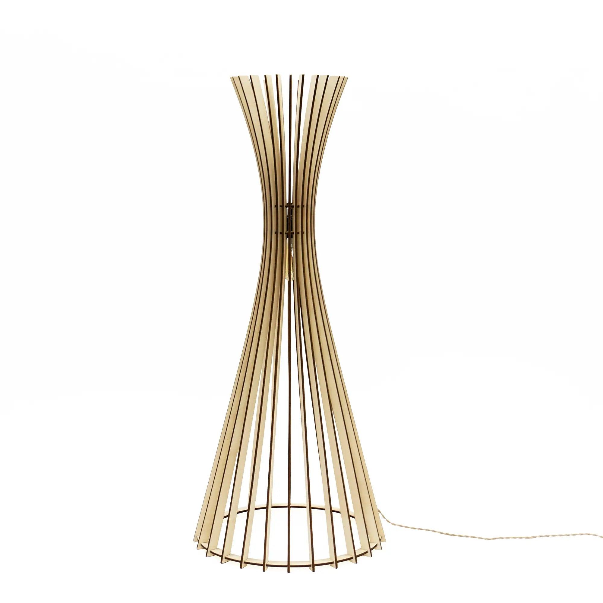 TIPI Stehlampe Holz Weiß 48cm 8