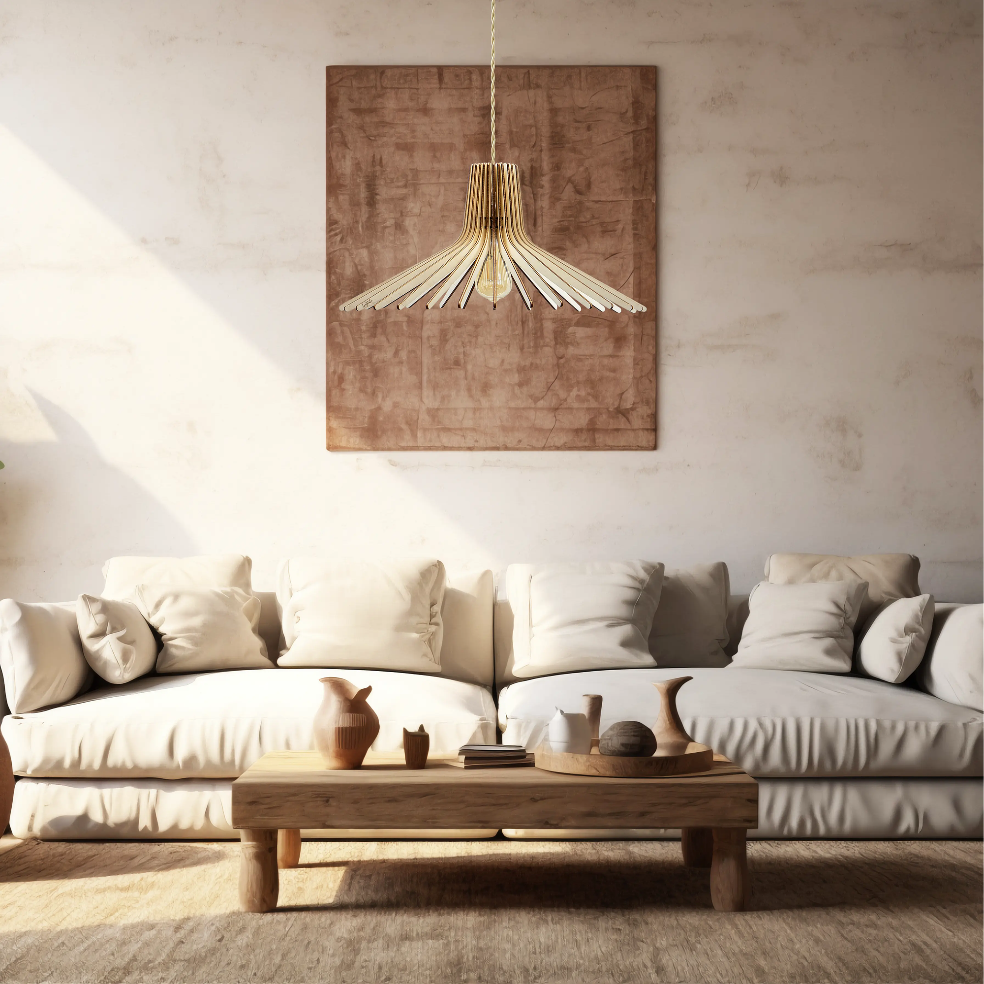 Azur Pendant Lamp Wood 54cm 8