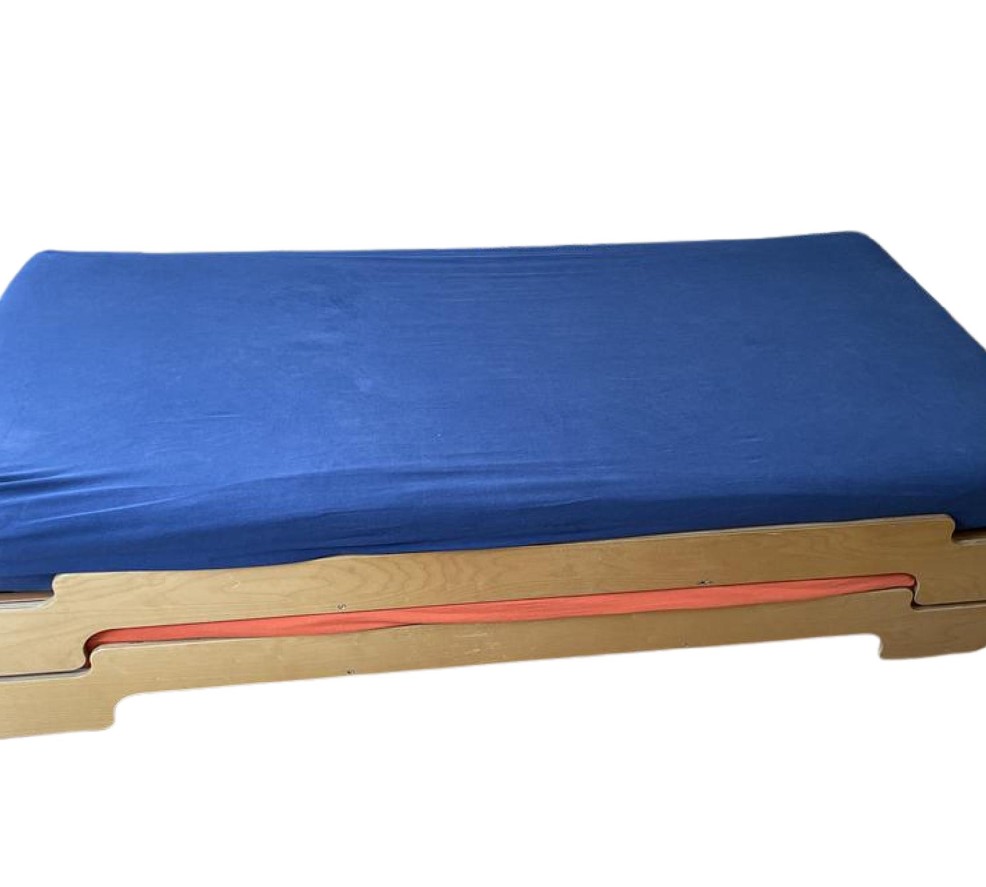 2x Stapelliege Birkenholz 5