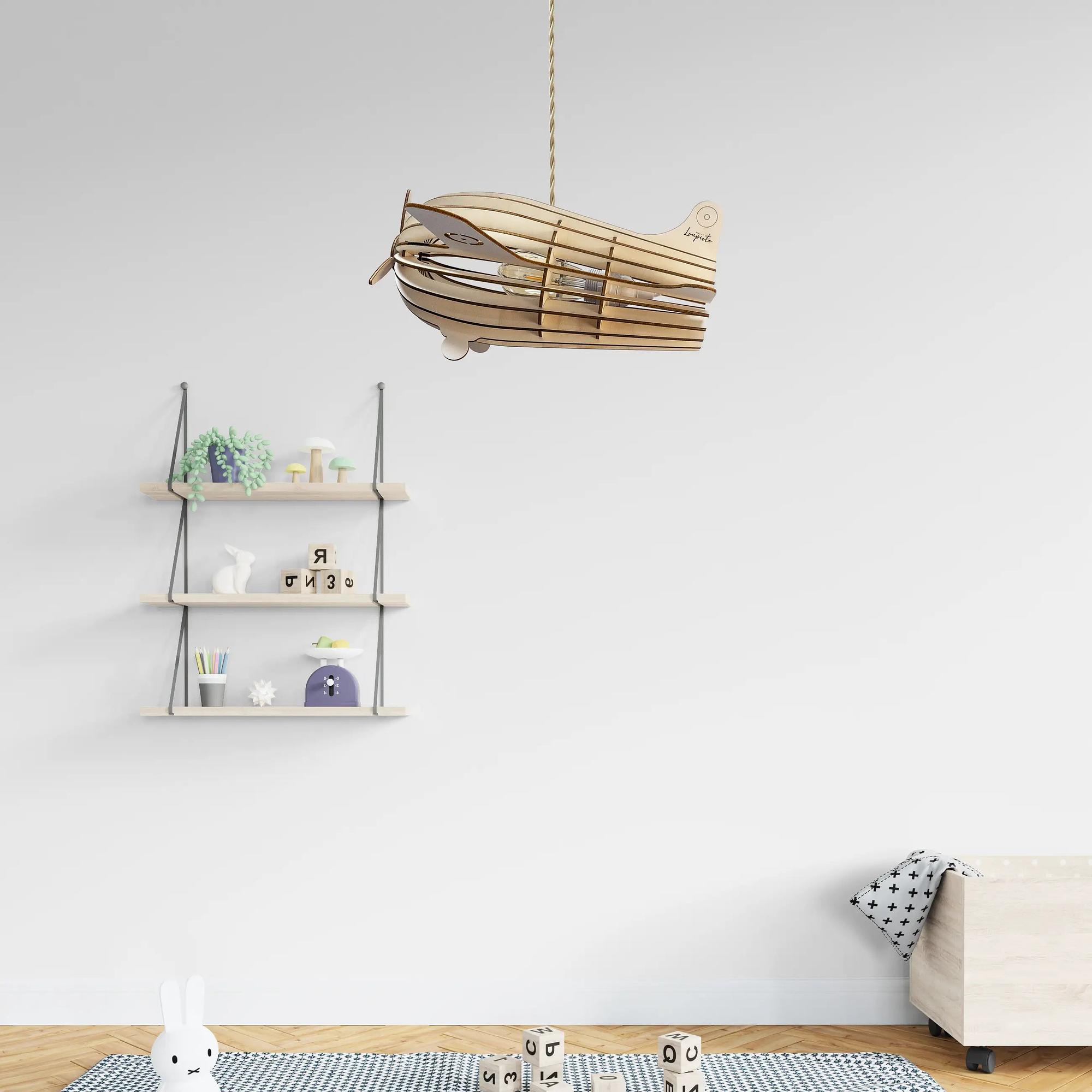 Antoine Pendant Light Airplane Wood 8