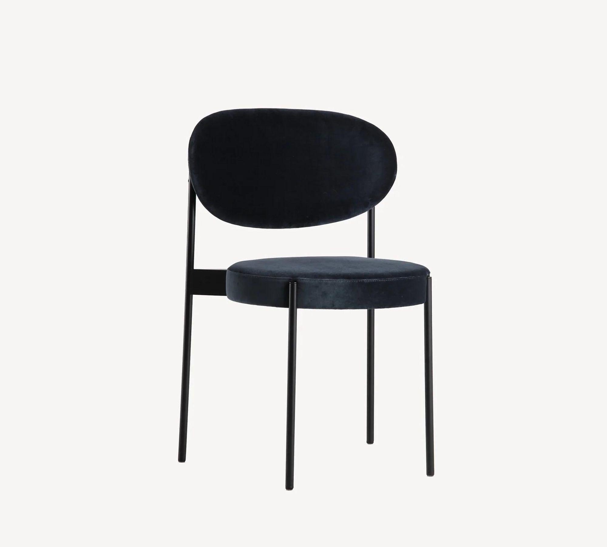 Verner Panton Series 430 Stuhl Samt Metall Rot 0