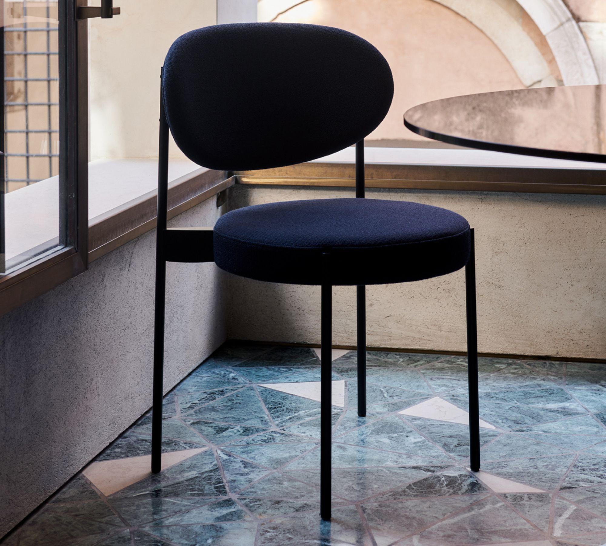 Verner Panton Series 430 Stuhl Samt Metall Rot 1
