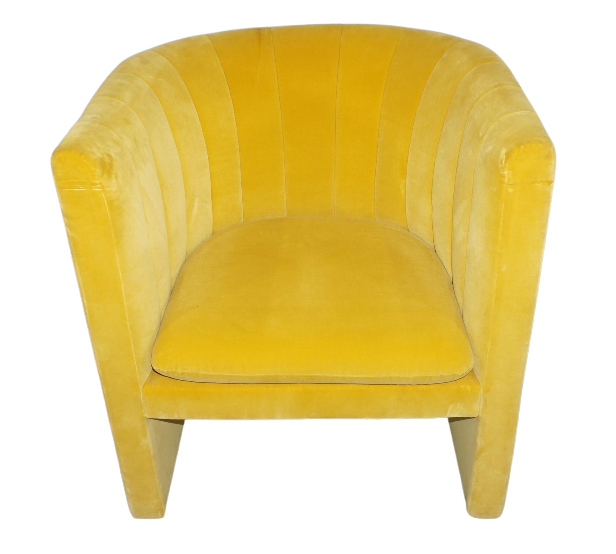 Loafer SC23 armchair velvet yellow 1