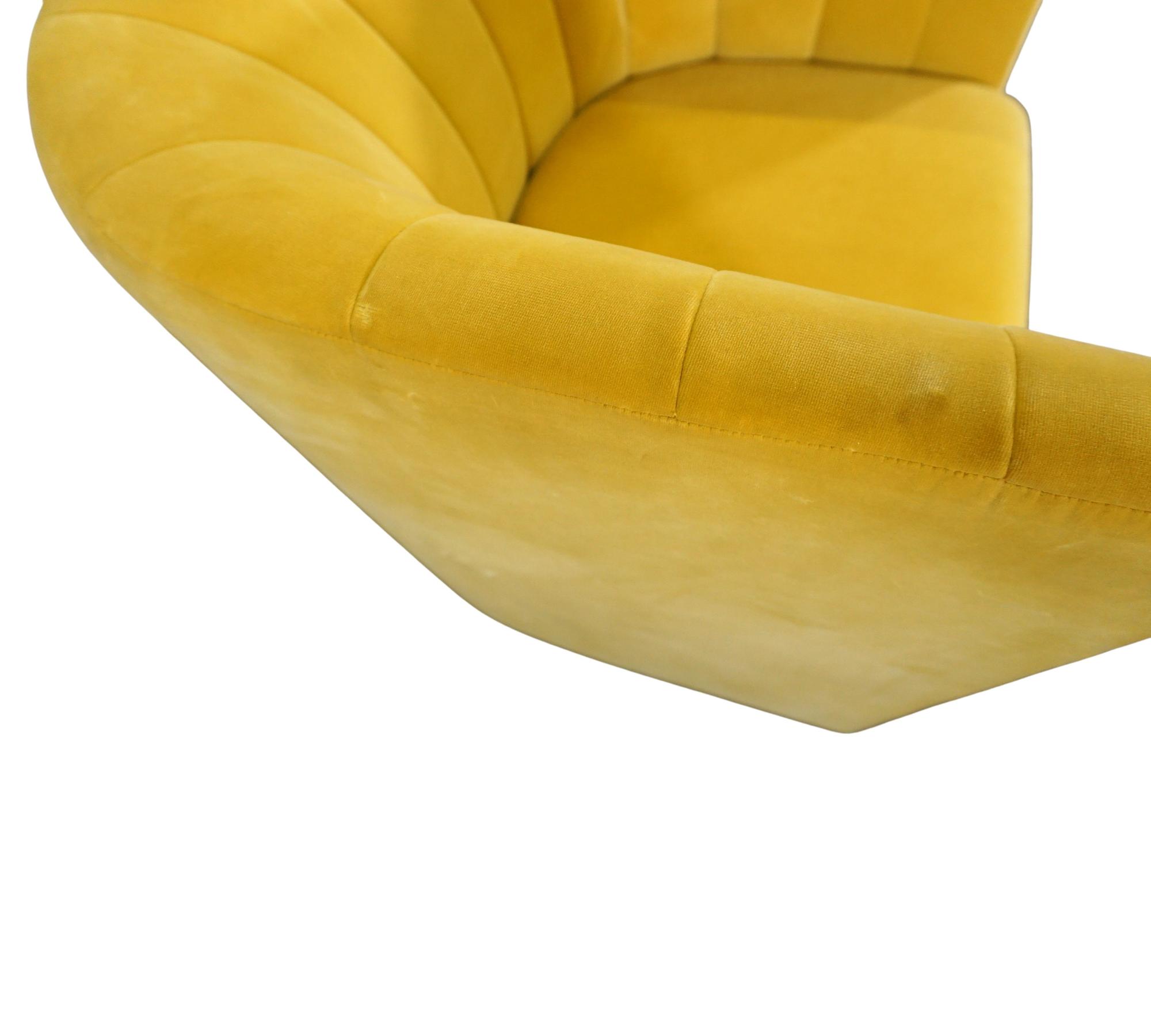 Loafer SC23 armchair velvet yellow 3