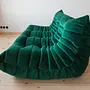 Togo Sofa 2-Sitzer Samt Smaragdgrün 3