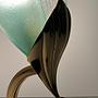 2x Vintage table lamp glass brass 1980s 8