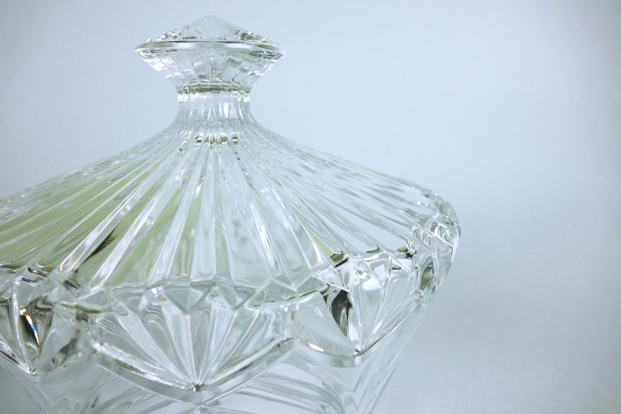 Vintage Bonbonniere Kristall Glas 1980er Jahre 5