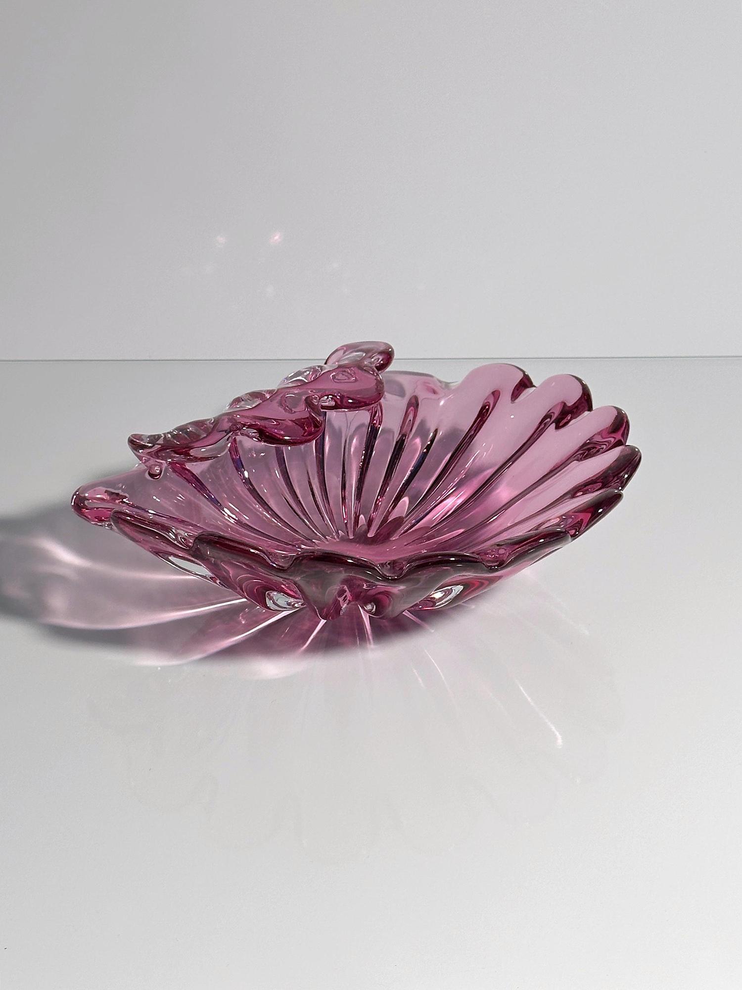 Vintage Shell Fruit Bowl Glass 1970s 6