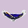 Vintage Gondola Bowl Glass Blue 1970s 0