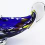 Vintage Gondola Bowl Glass Blue 1970s 2