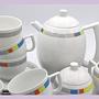 Vintage City Kaffee Set Porzellan 1980er Jahre 1