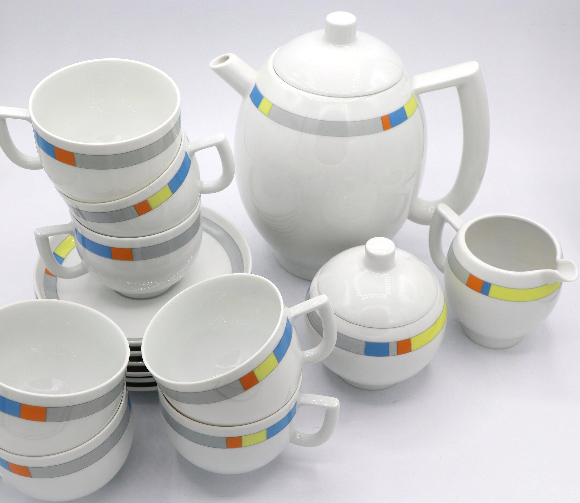 Vintage City Coffee Set Porcelain 1980s 5