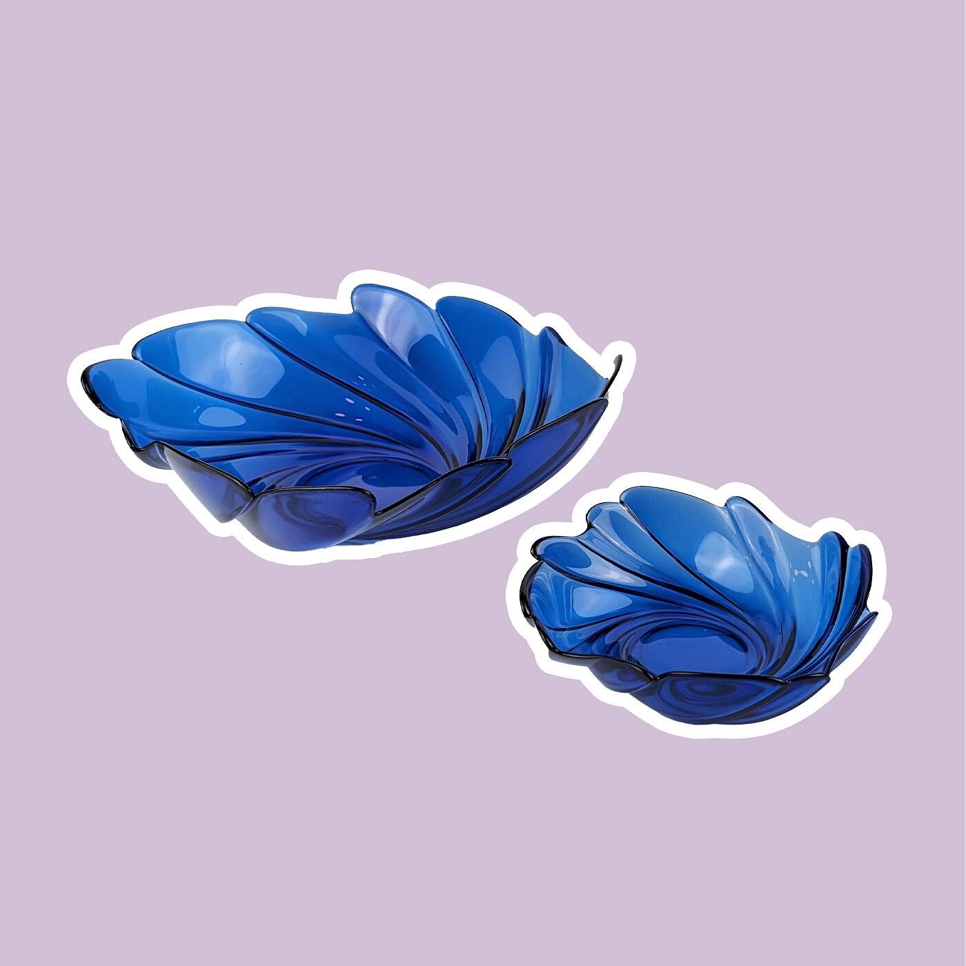 6x Bowl Cobalt blue 1980s 0
