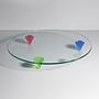 Vintage Postmodern Schale Glas 1980er Jahre 0