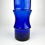 Vintage Vase Glass Blue 1980s 2