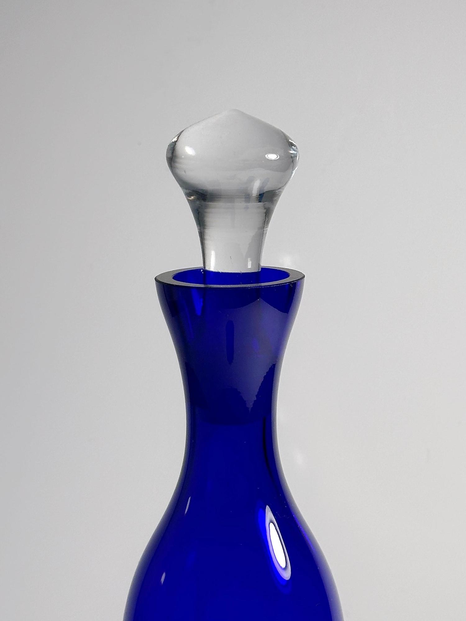Decanter & Shot glasses Glass Cobalt blue 5