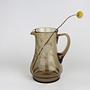 Vintage carafe, smoked glass, 1950s 5