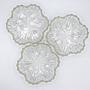 3x Ciotola Vintage Fiore di Ciliegio in Cristallo Anni '80 3