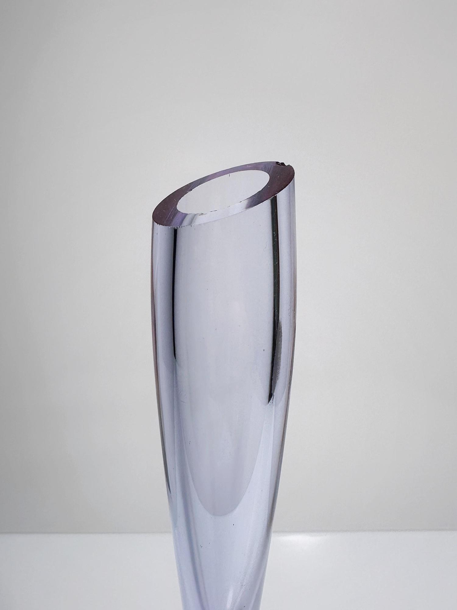 Vintage Flower Vase Crystal 1970s 2