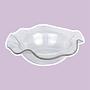 Vintage fruit bowl with wavy rim Glass 1960s 0
